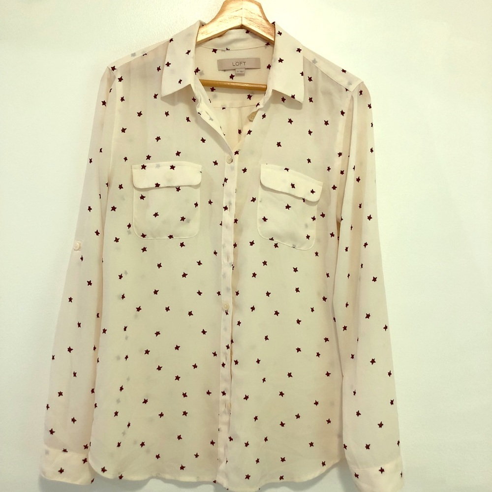 Loft dress shirt with darling star detail